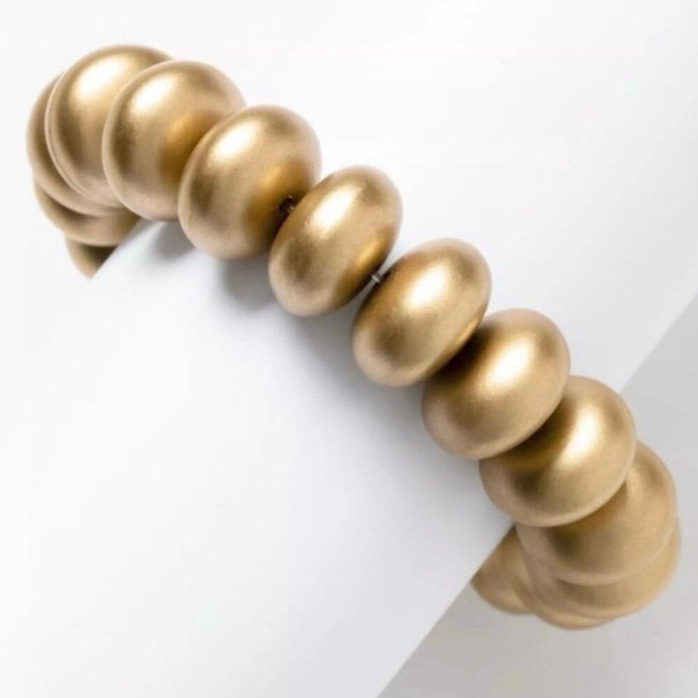 New Plunder “Alexandra” Matte Gold Bracelet (6.5”) Small - Picture 5 of 5